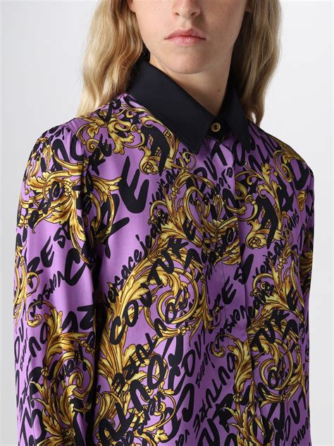 Versace jeans couture camicia donna bianca/oro l2p1 40